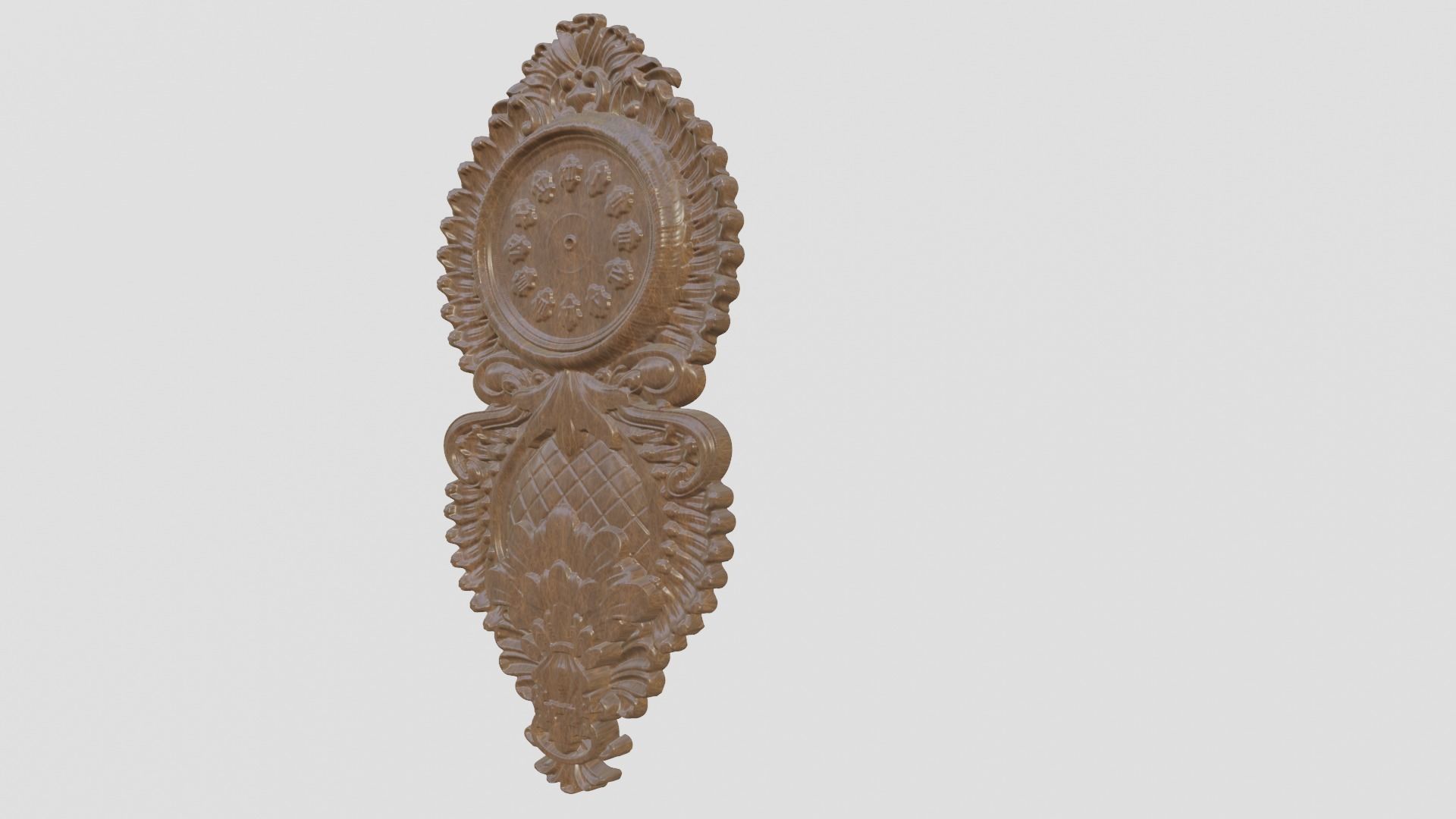 Wooden Clock Decor 3D print model_3