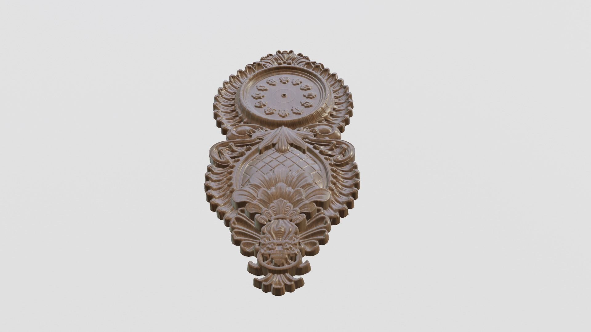 Wooden Clock Decor 3D print model_4