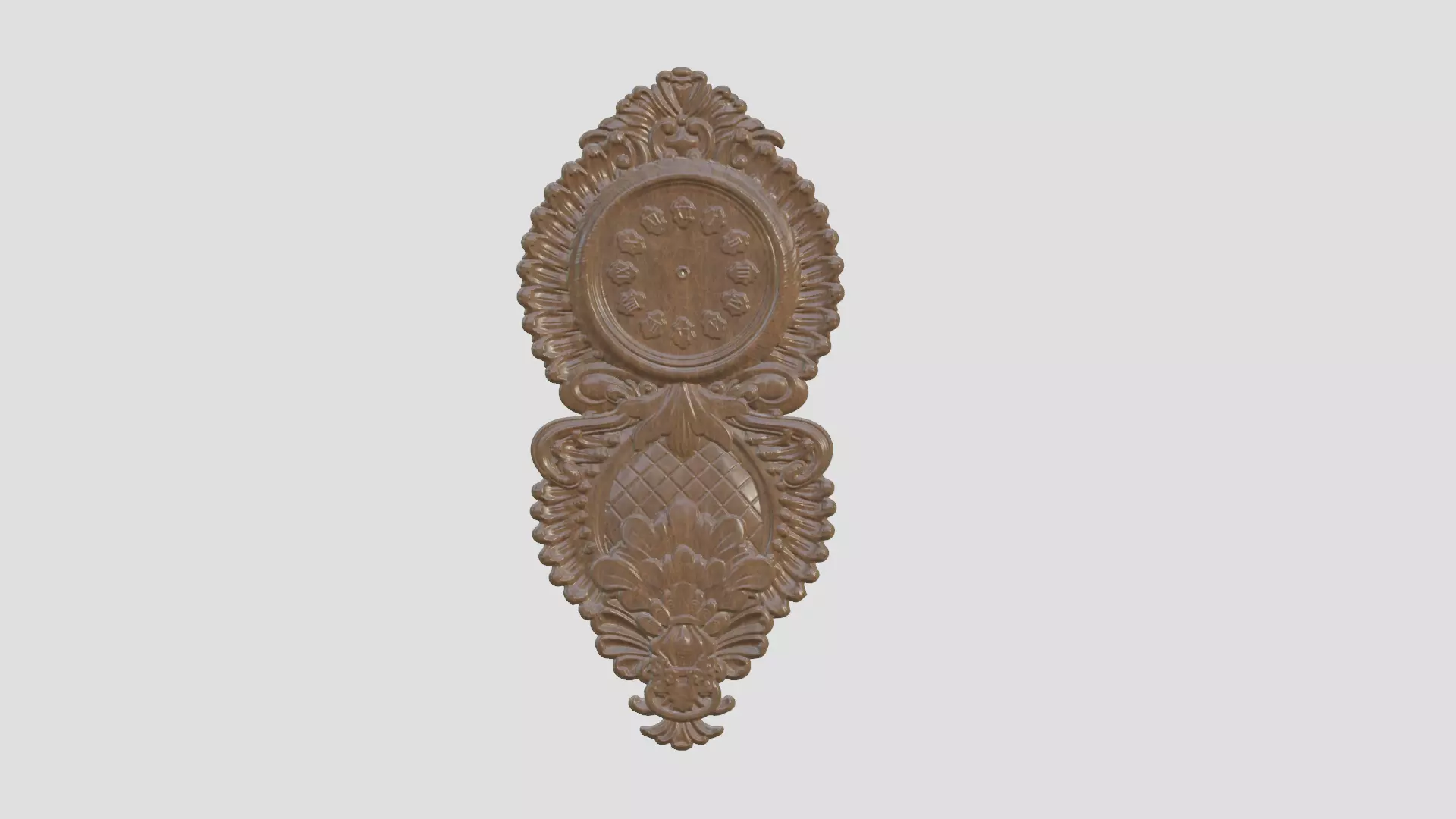 Wooden Clock Decor 3D print model_0