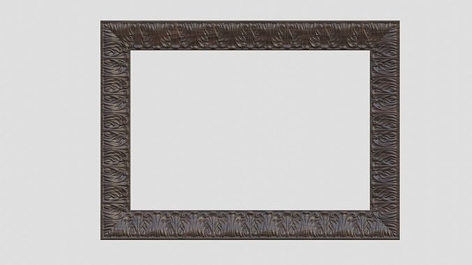 Wood Carved Frame 3D print model