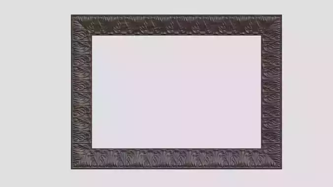 Wood Carved Frame 3D print model