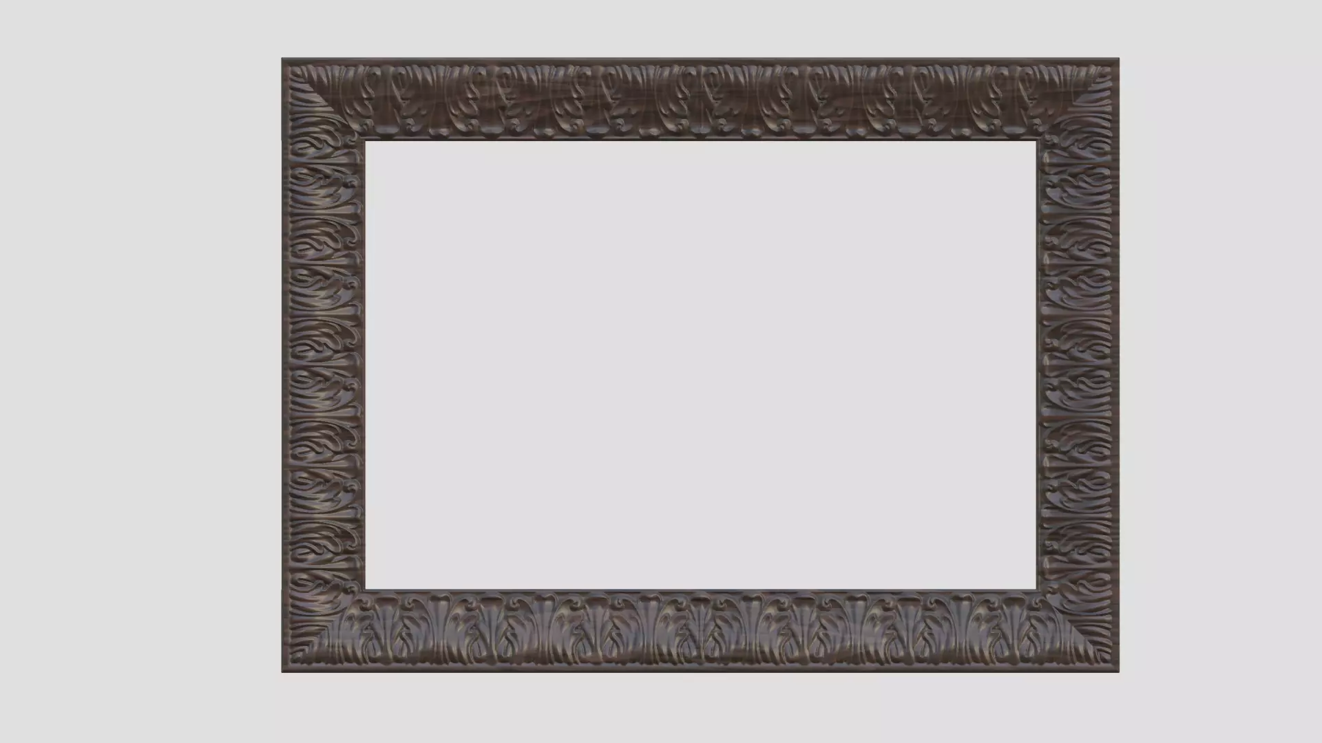 Wood Carved Frame 3D print model_0