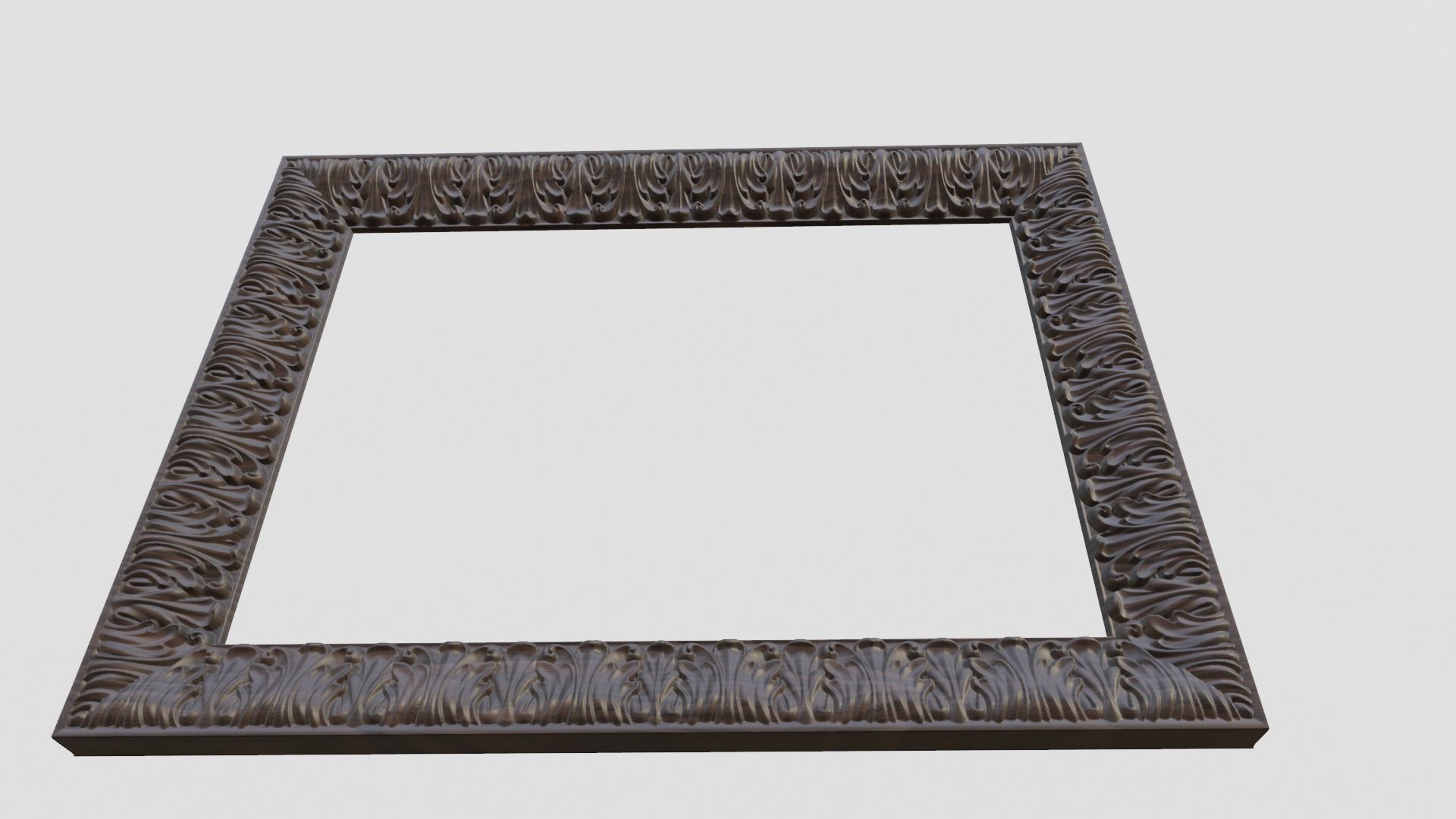 Wood Carved Frame 3D print model_3