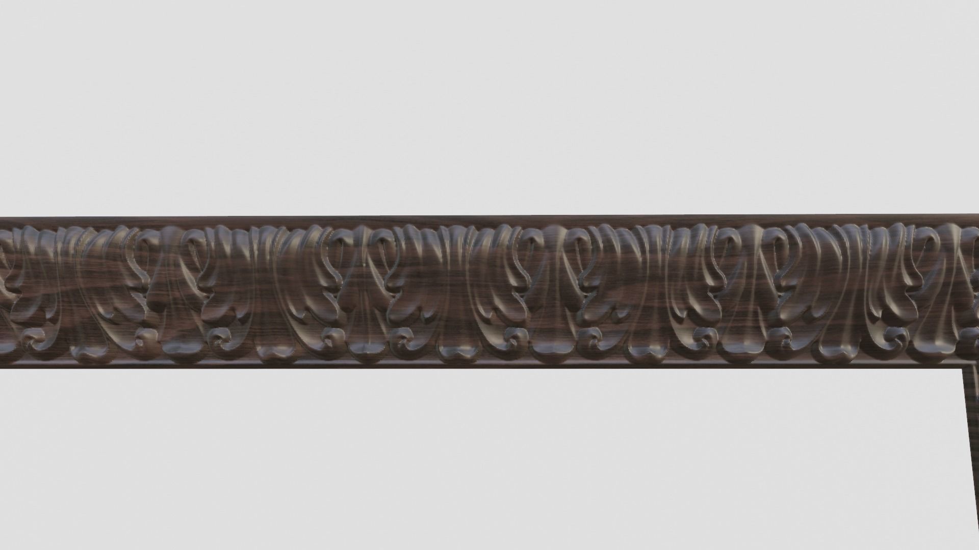 Wood Carved Frame 3D print model_2