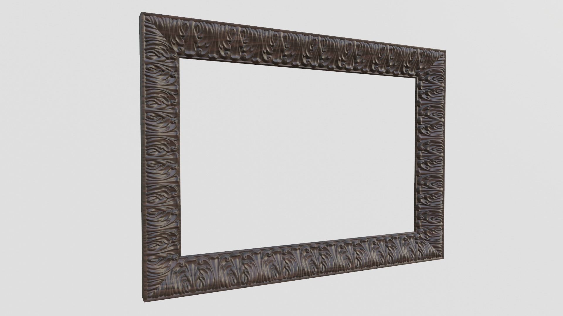 Wood Carved Frame 3D print model_1