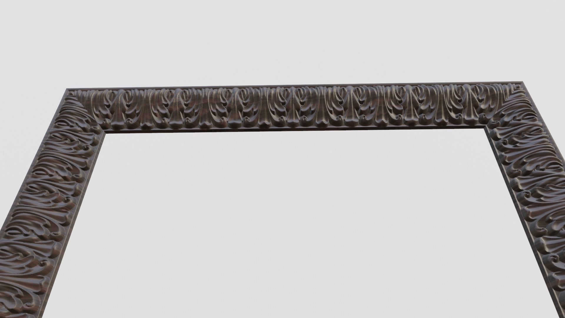 Wood Carved Frame 3D print model_4