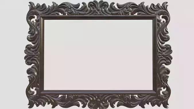 Wood Carved Frame 3D print model