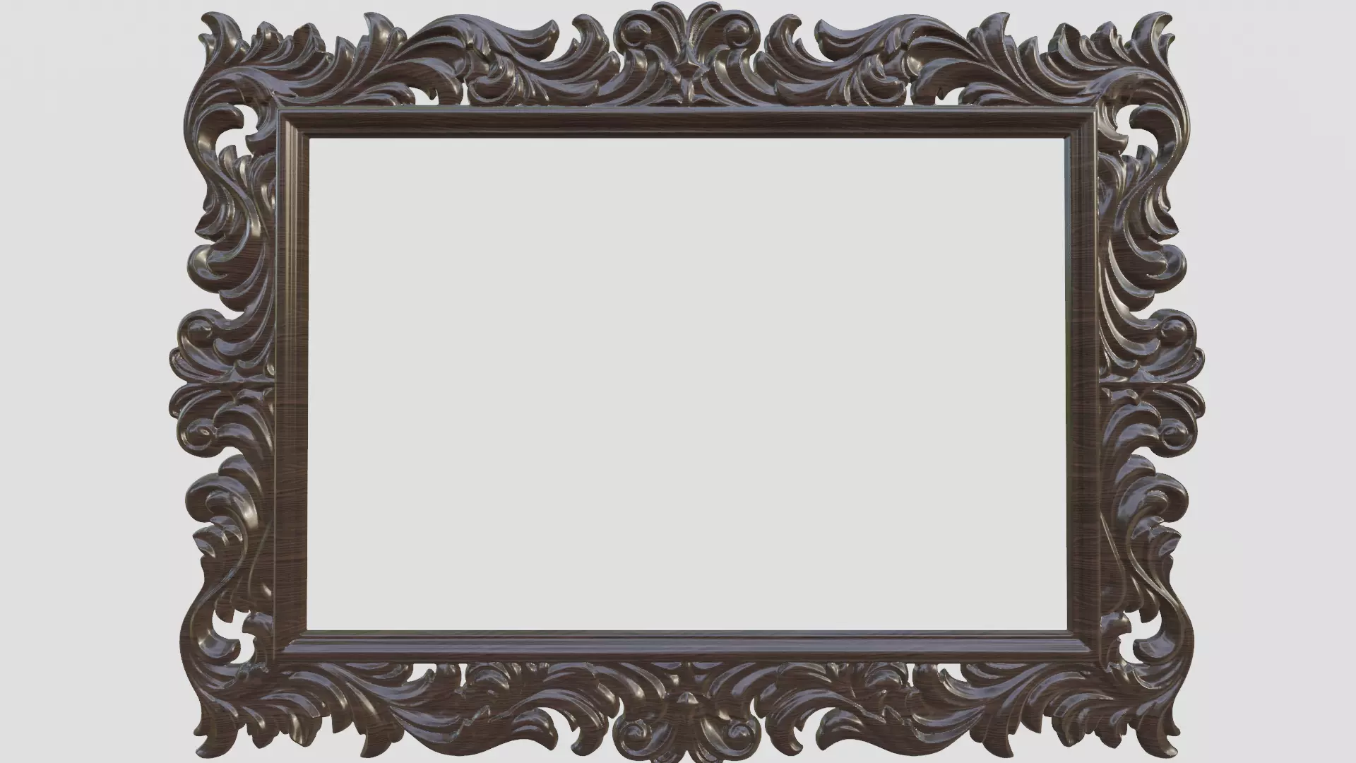 Wood Carved Frame 3D print model