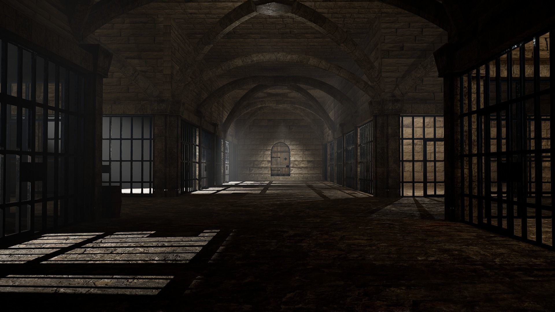 Medieval prison 3D model Low-poly 3D model_6