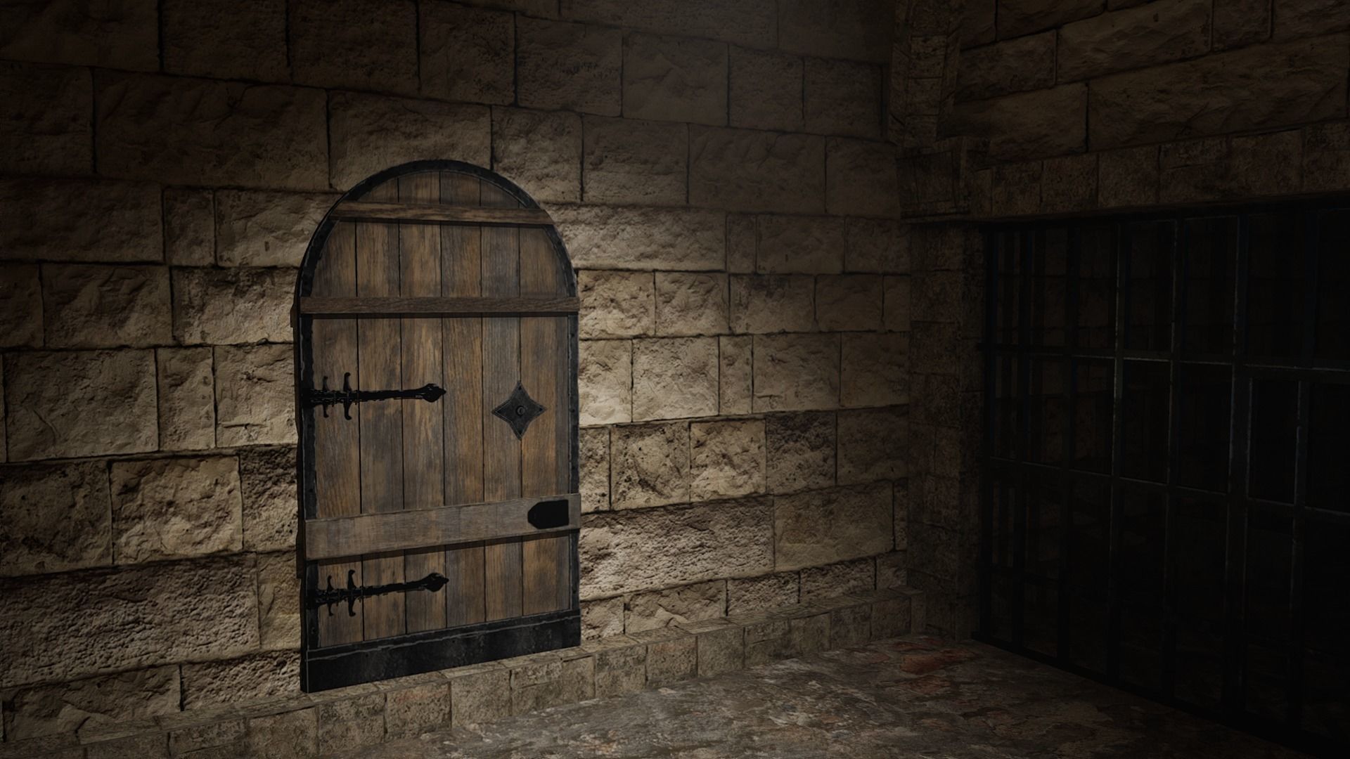 Medieval prison 3D model Low-poly 3D model_8