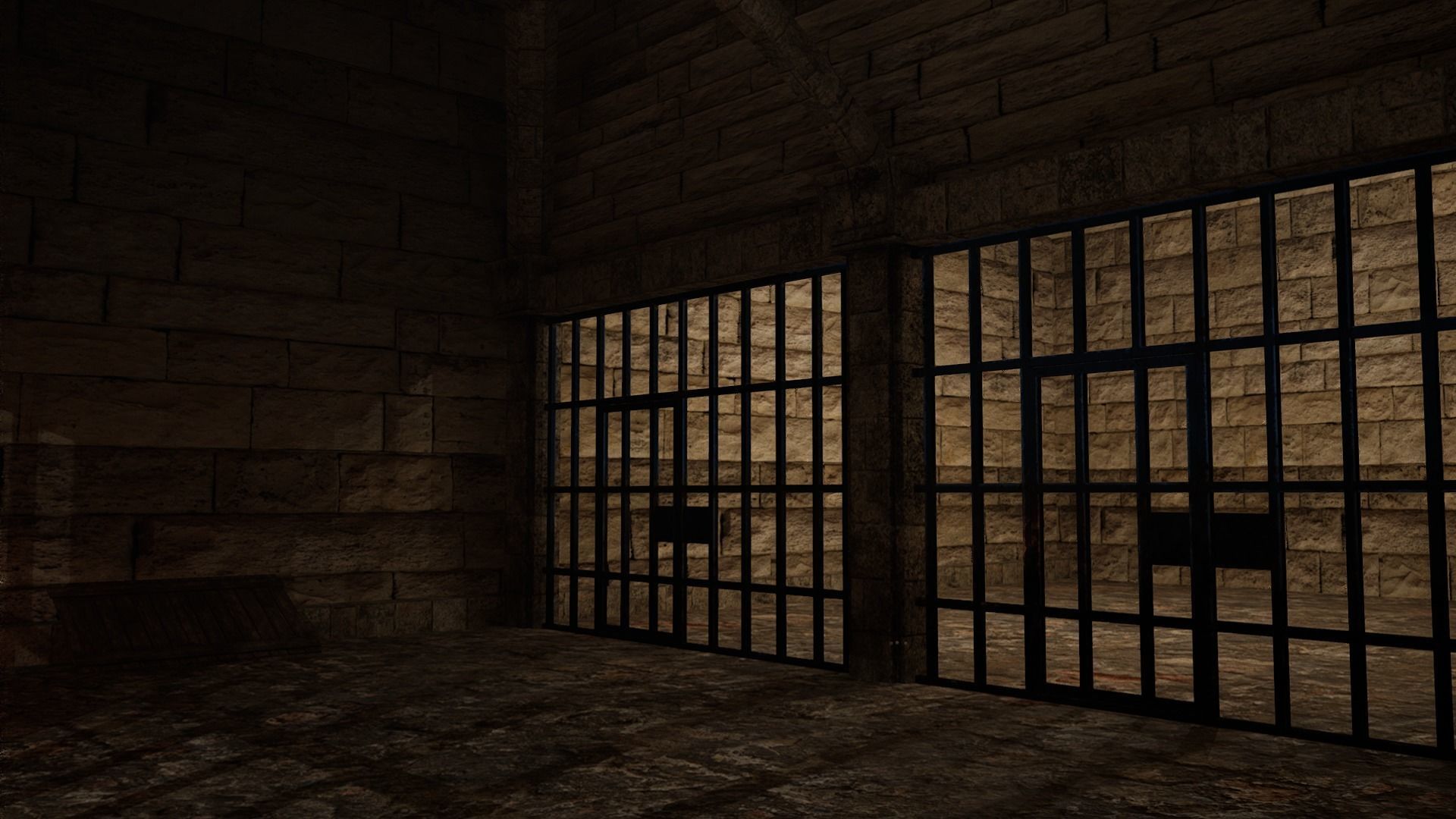 Medieval prison 3D model Low-poly 3D model_7