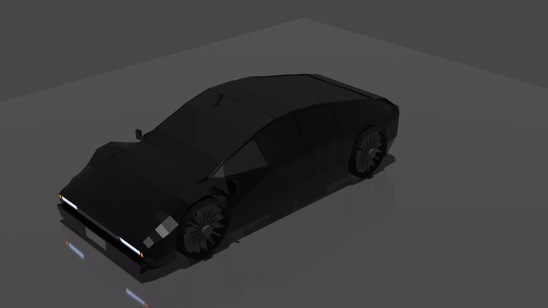 Lowpoly Racing Car Low-poly 3D model_0