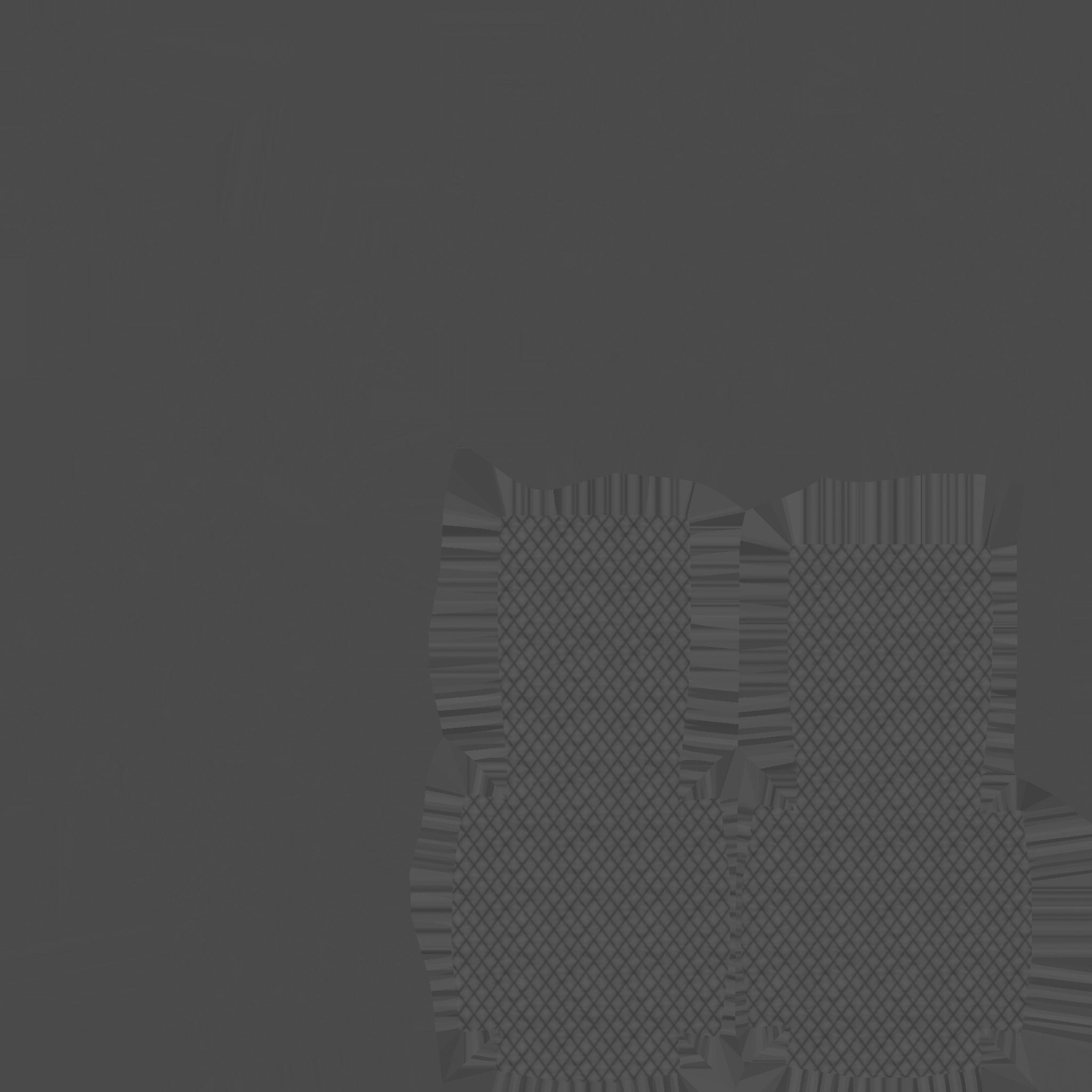 Black Leather Armchair - Furniture Interior Design Low-poly 3D model_12