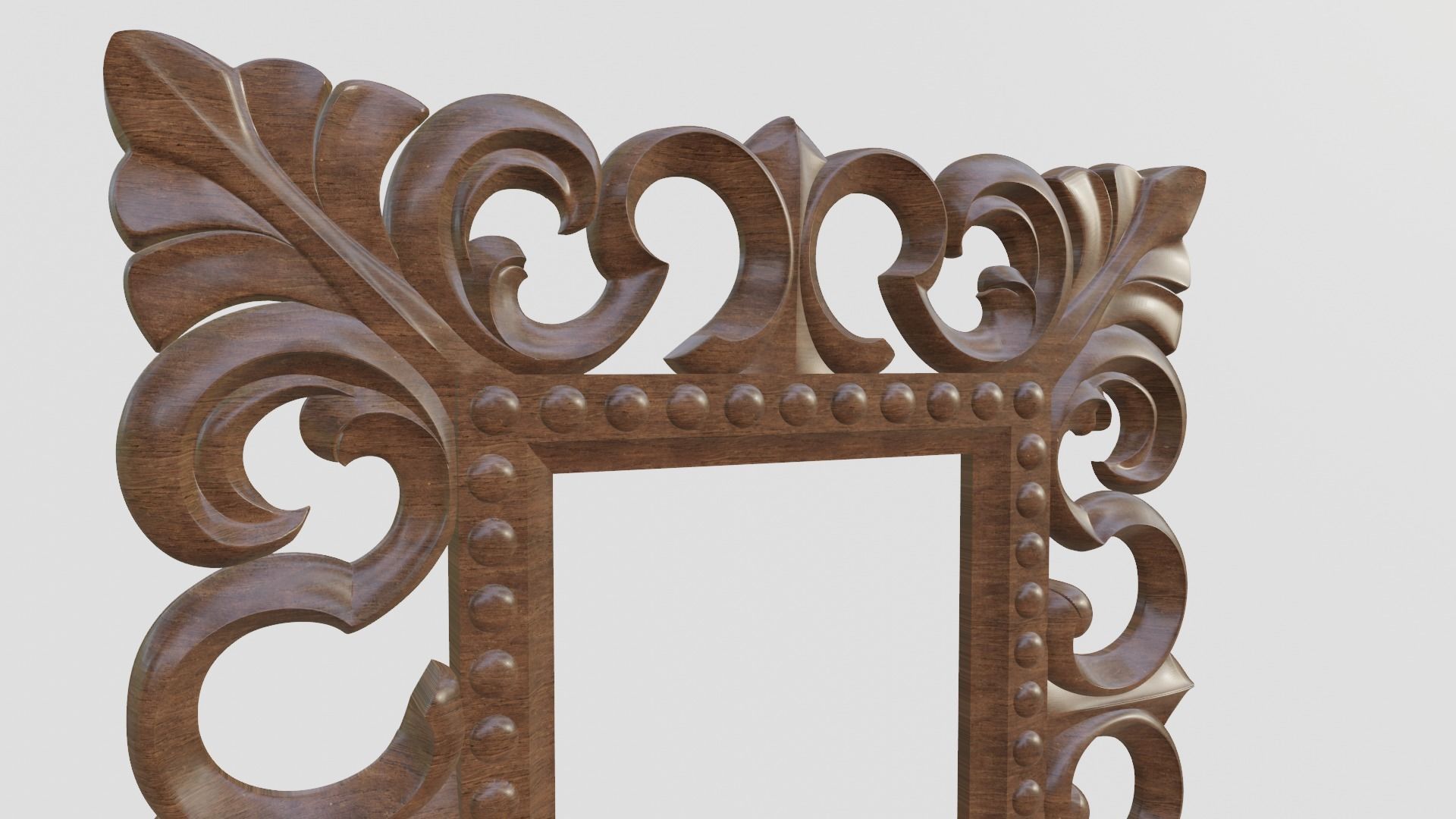 Wood Carved Frame 3D print model_4