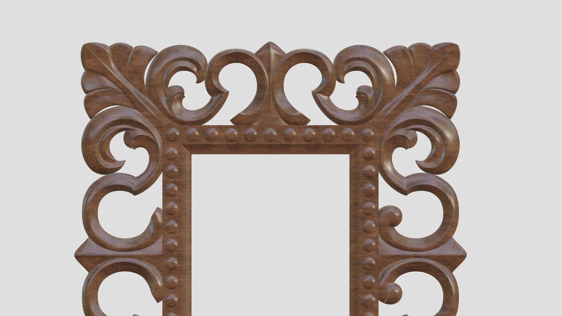 Wood Carved Frame 3D print model_1