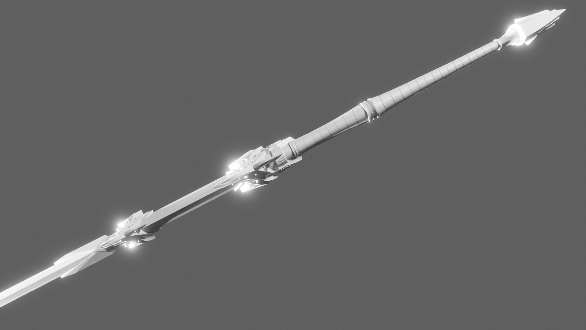 Fantasy Zweihander 3D model_2