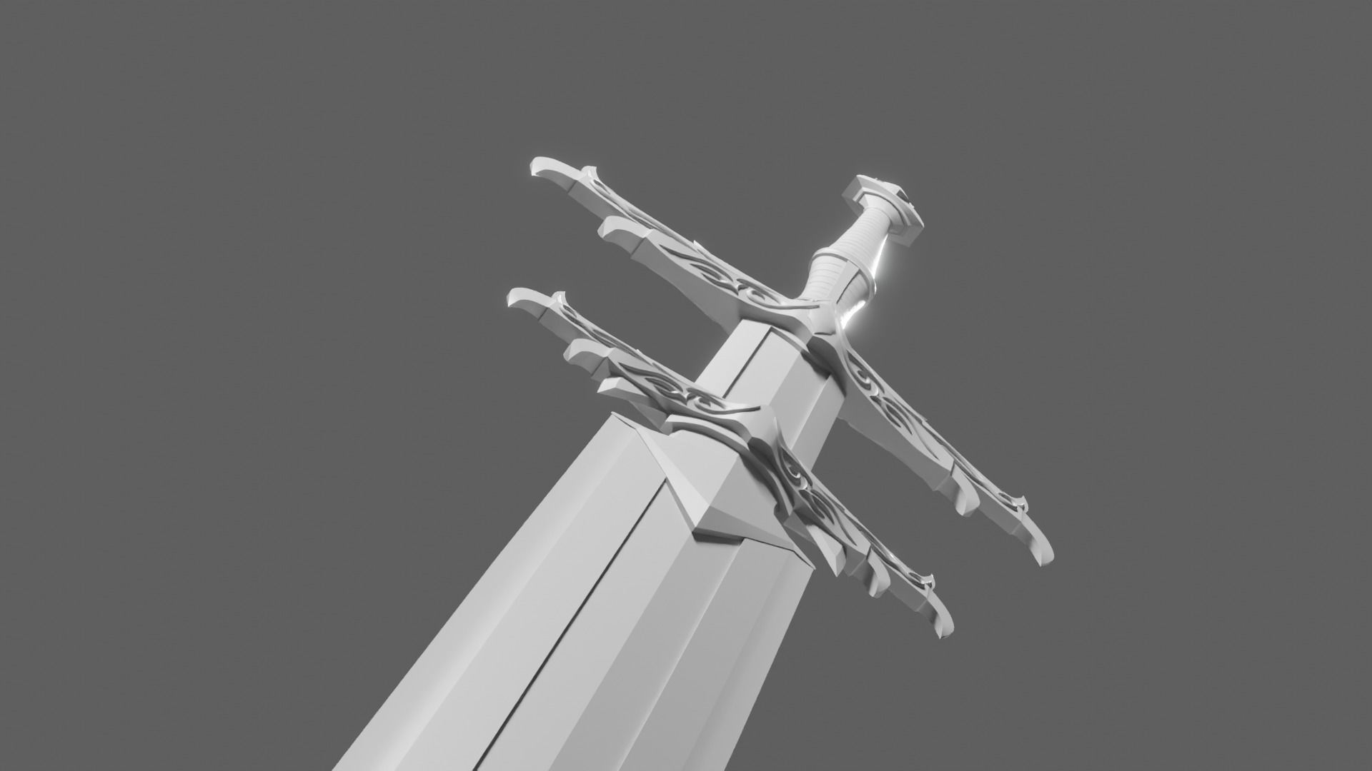 Fantasy Zweihander 3D model_5