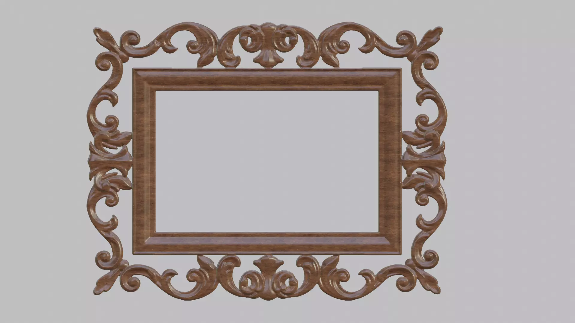 Wood Carved Frame 3D print model