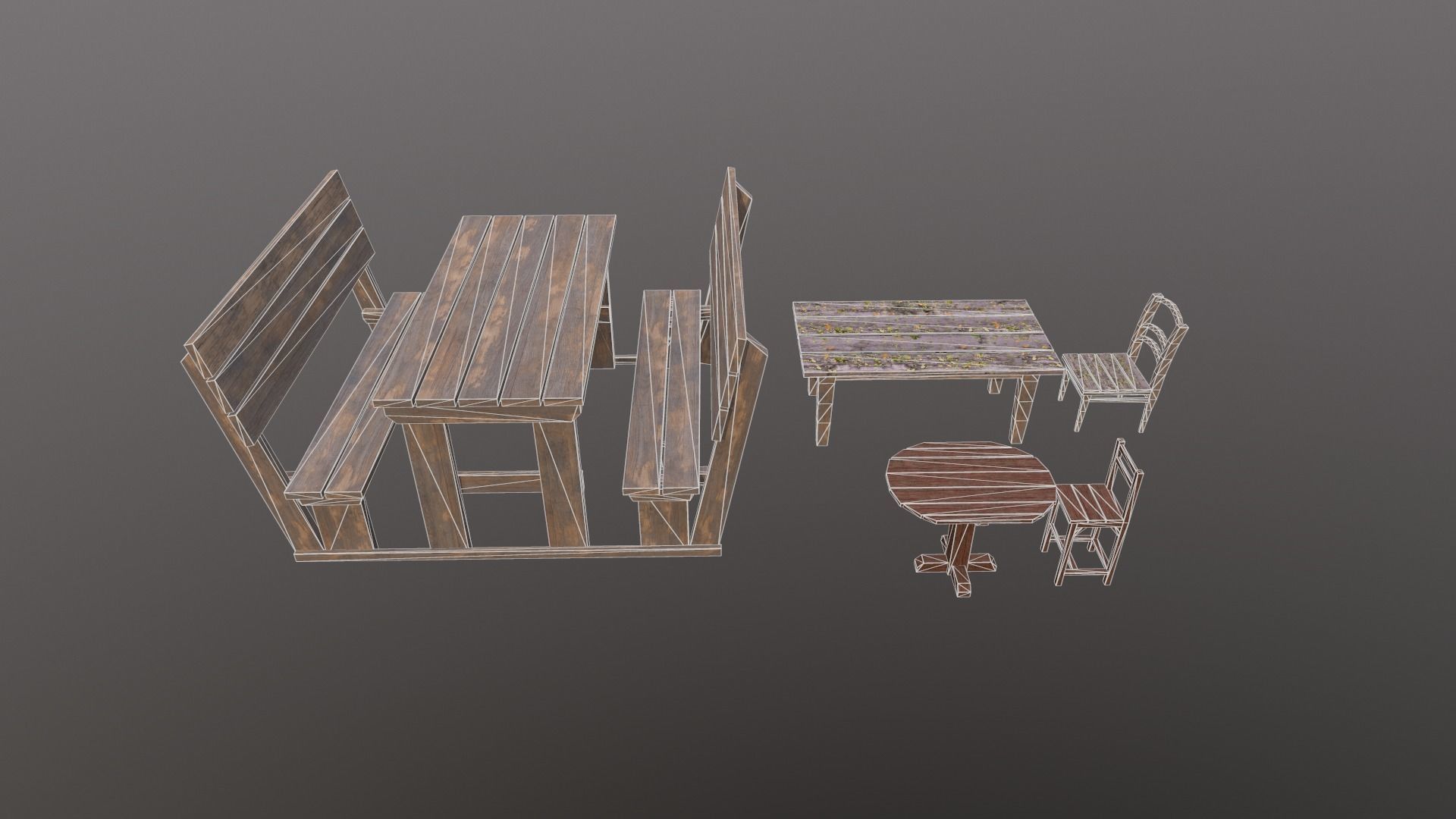 Medieval props Low-poly 3D model_13