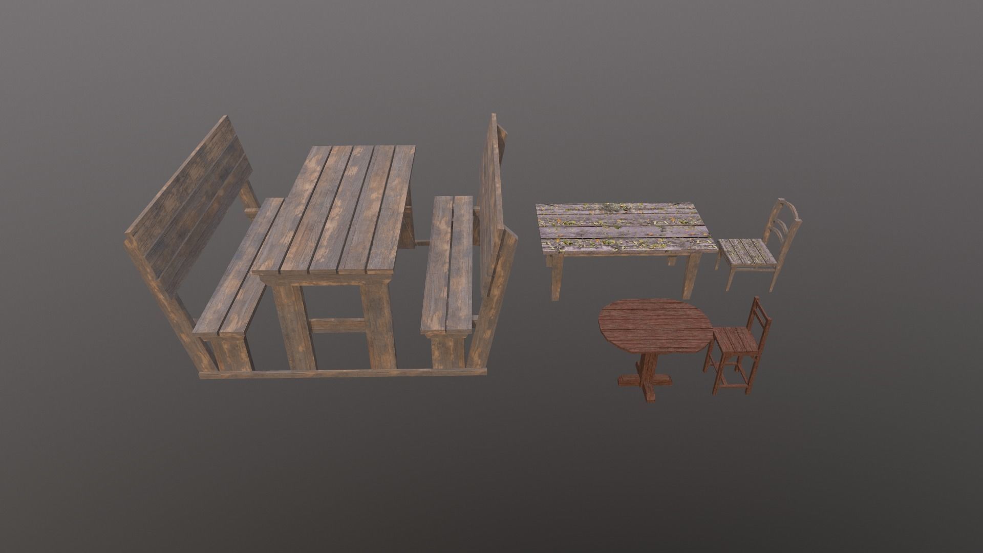 Medieval props Low-poly 3D model_12