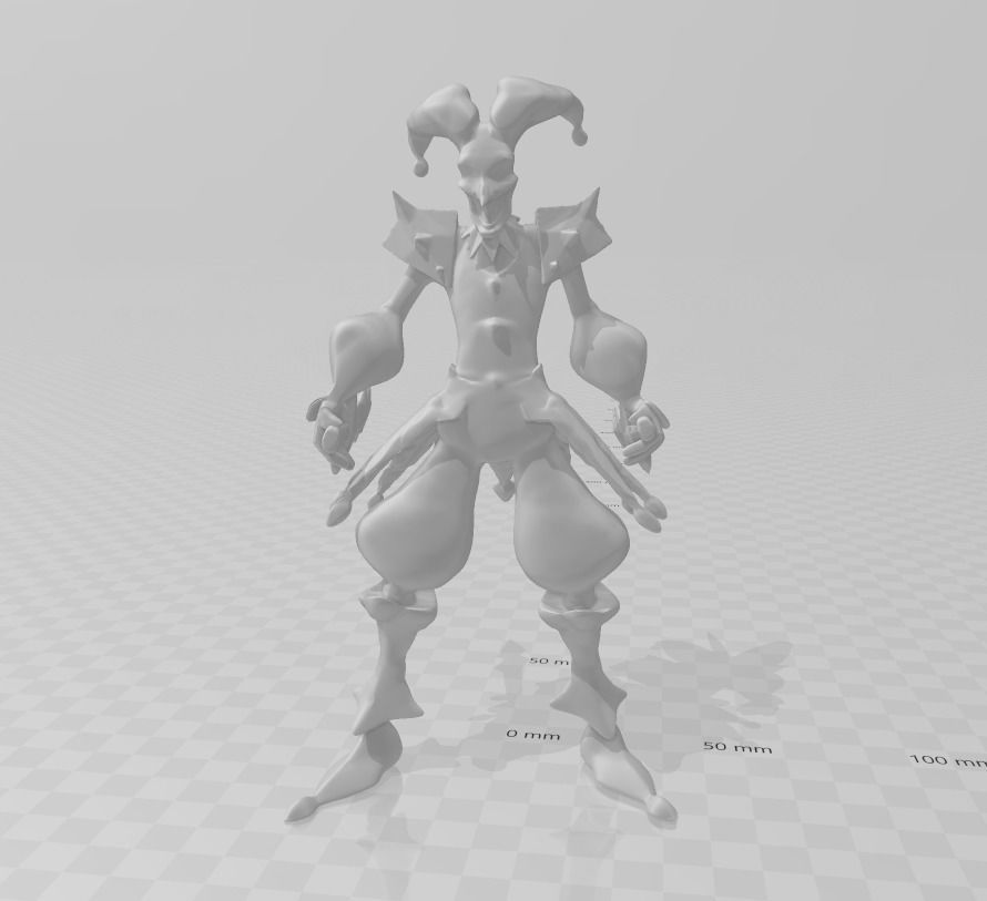 Shaco 3D Model clown character with arms and legs 3D print model_3