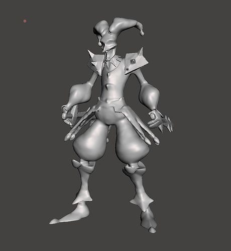 Shaco 3D Model clown character with arms and legs 3D print model