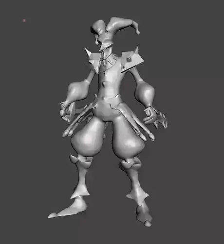 Shaco 3D Model clown character with arms and legs 3D print model