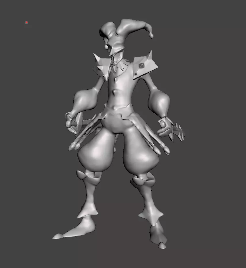 Shaco 3D Model clown character with arms and legs 3D print model_0