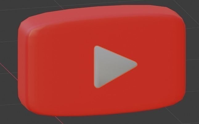 Youtube Logo  Free 3D model