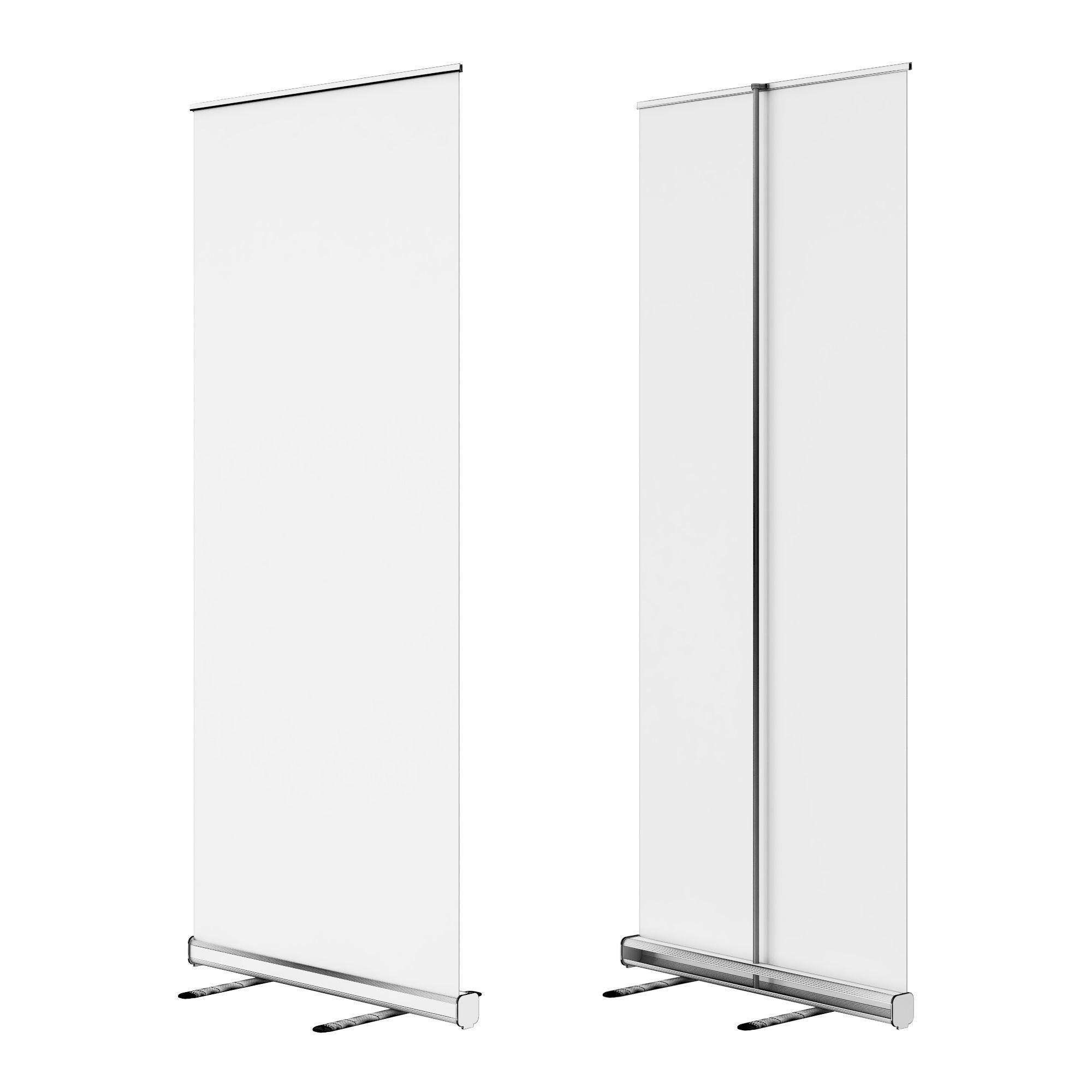 Advertising Banner Stands 3D model_2