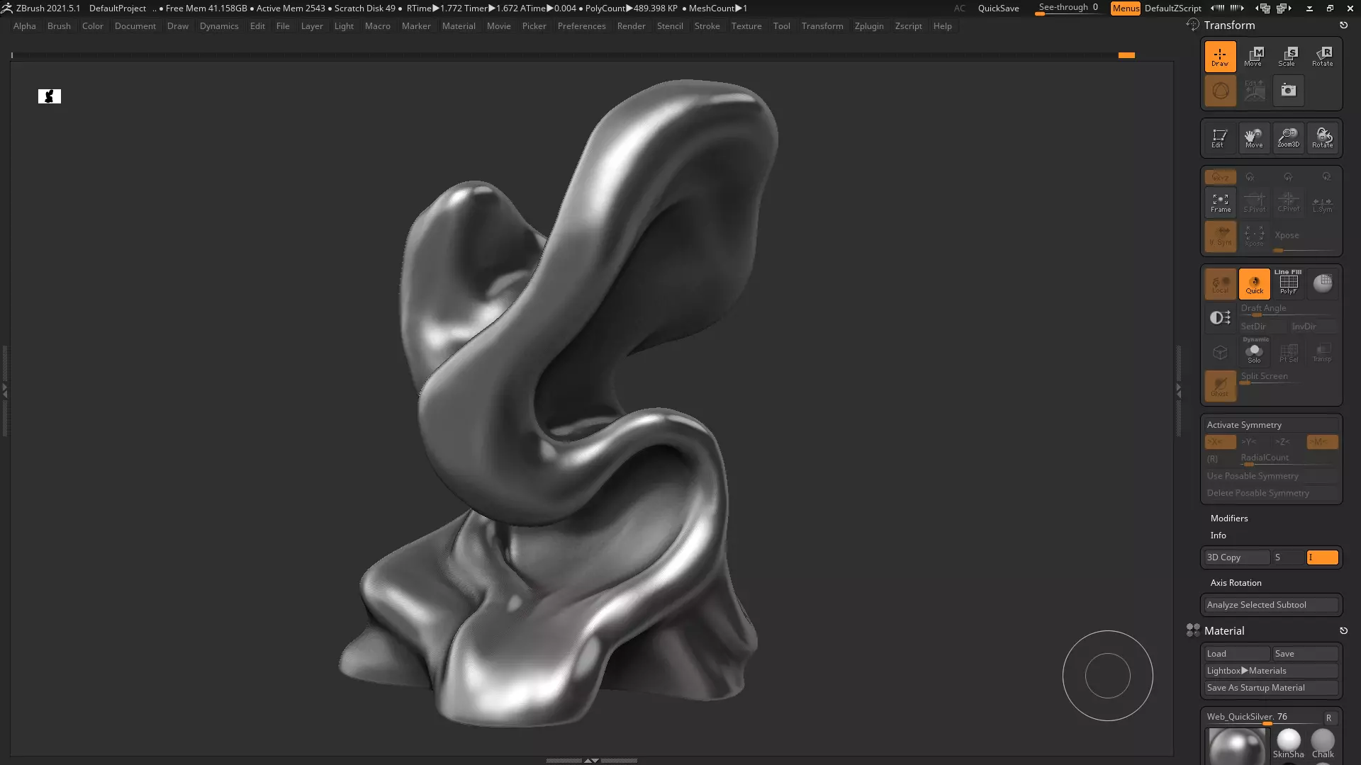 Modern Abstract Decorative sculpture 3d print model 47 3D print model