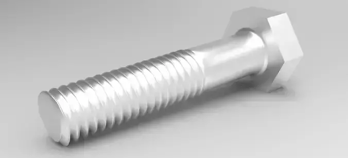 Hexagon Head Bolt - M6 - Mesh And FBX Low-poly 3D model