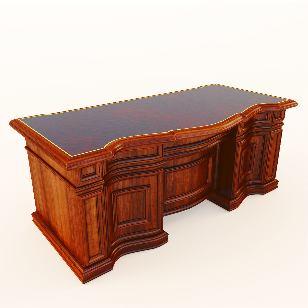 Cabinet Wooden Table 3D model 3D model_1