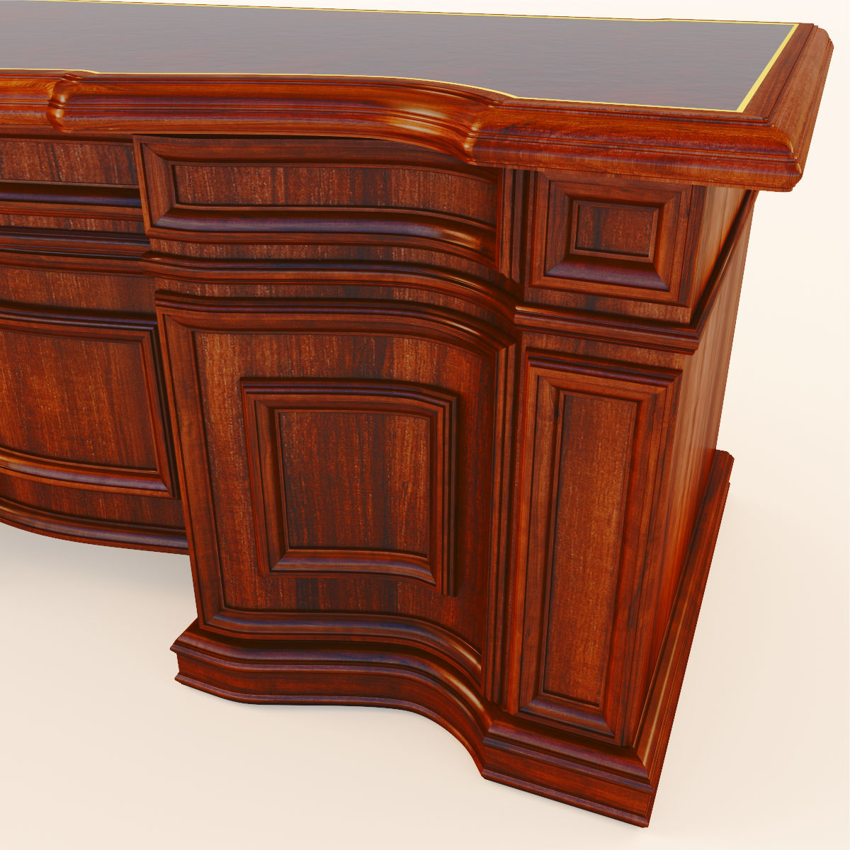 Cabinet Wooden Table 3D model 3D model_3