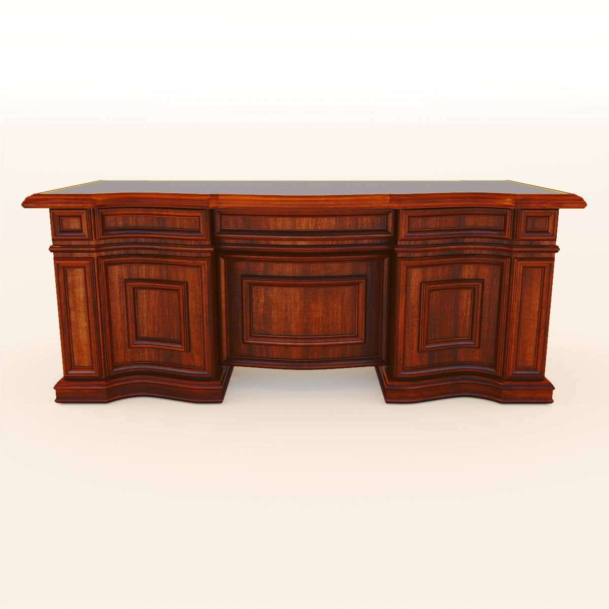 Cabinet Wooden Table 3D model 3D model_2