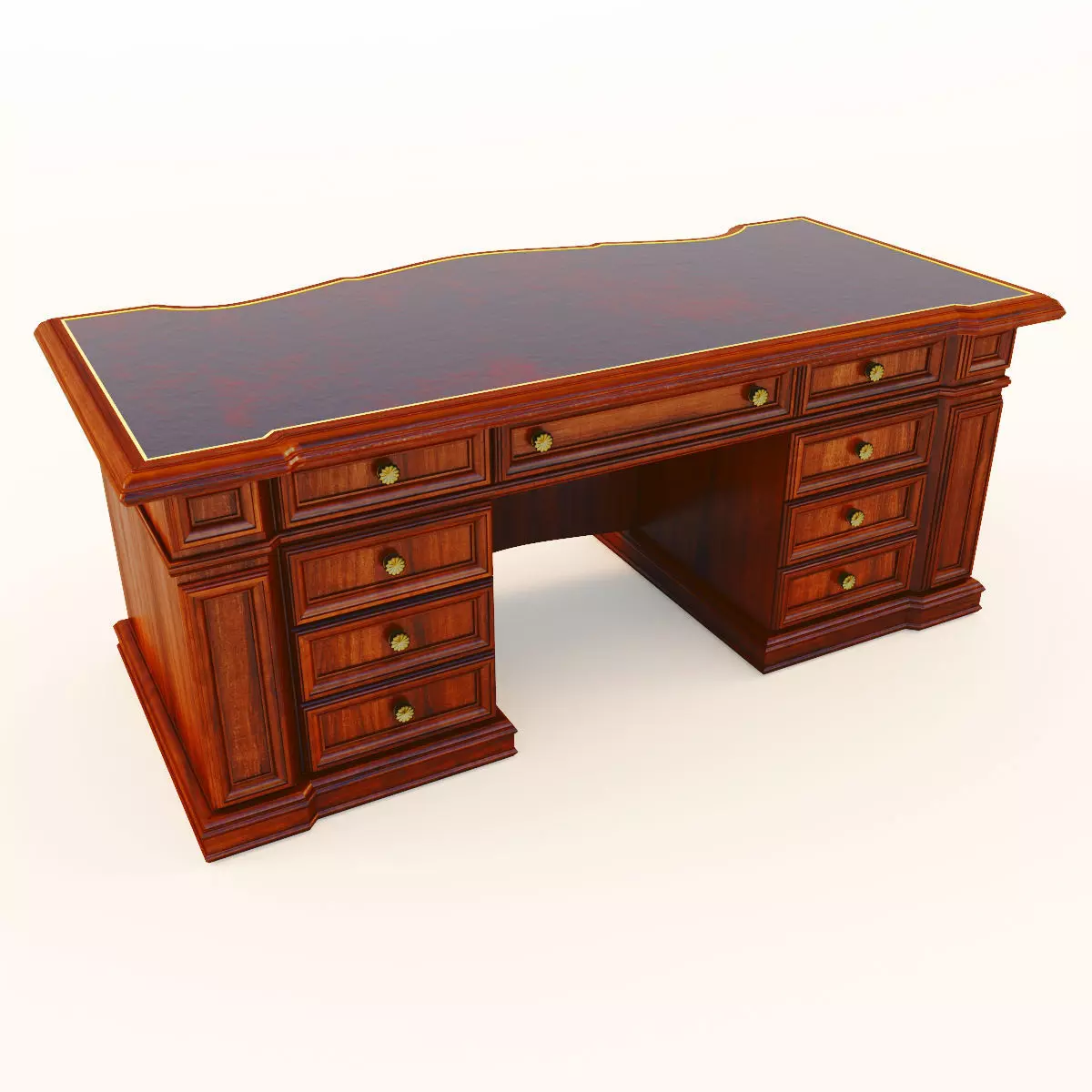 Cabinet Wooden Table 3D model 3D model_0