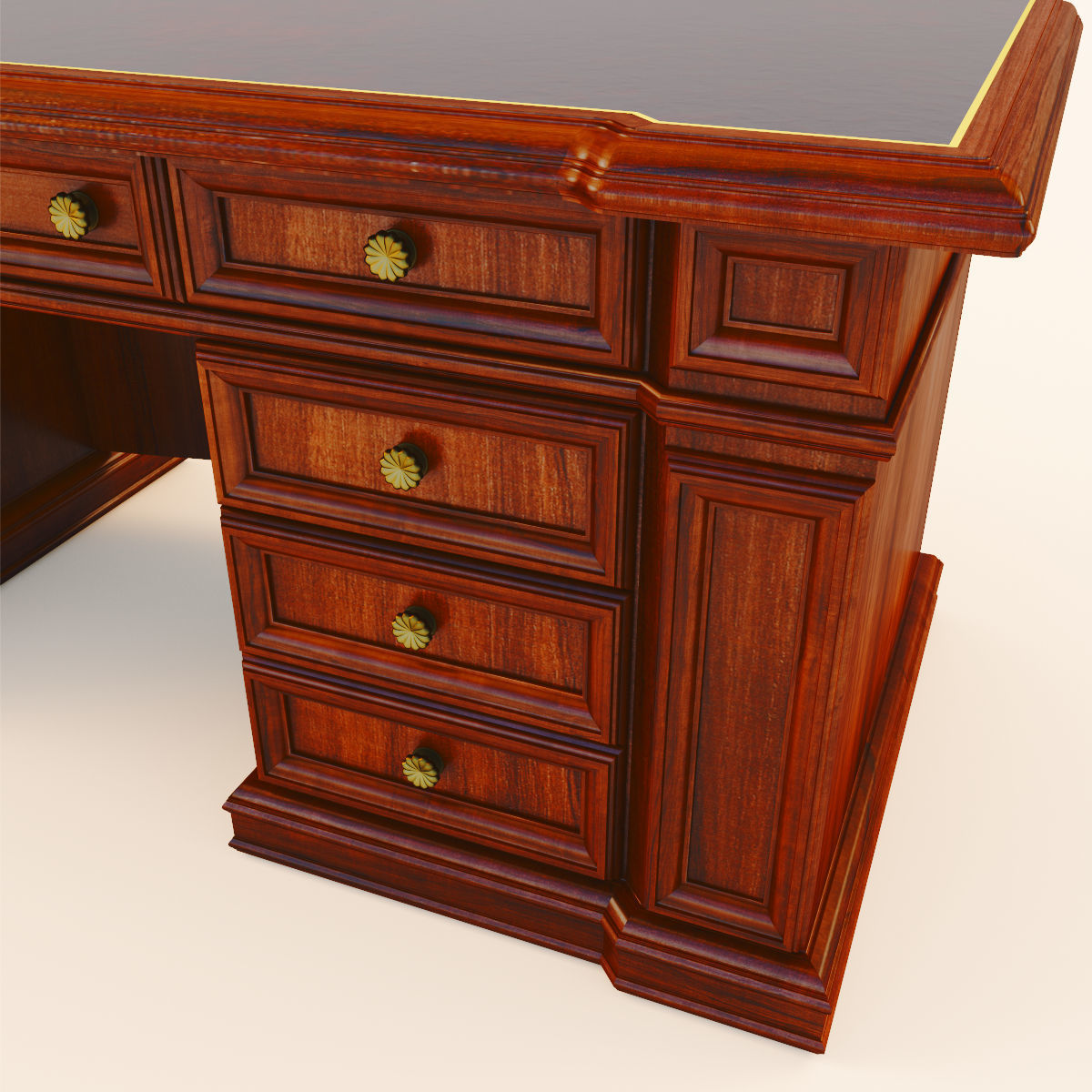 Cabinet Wooden Table 3D model 3D model_4