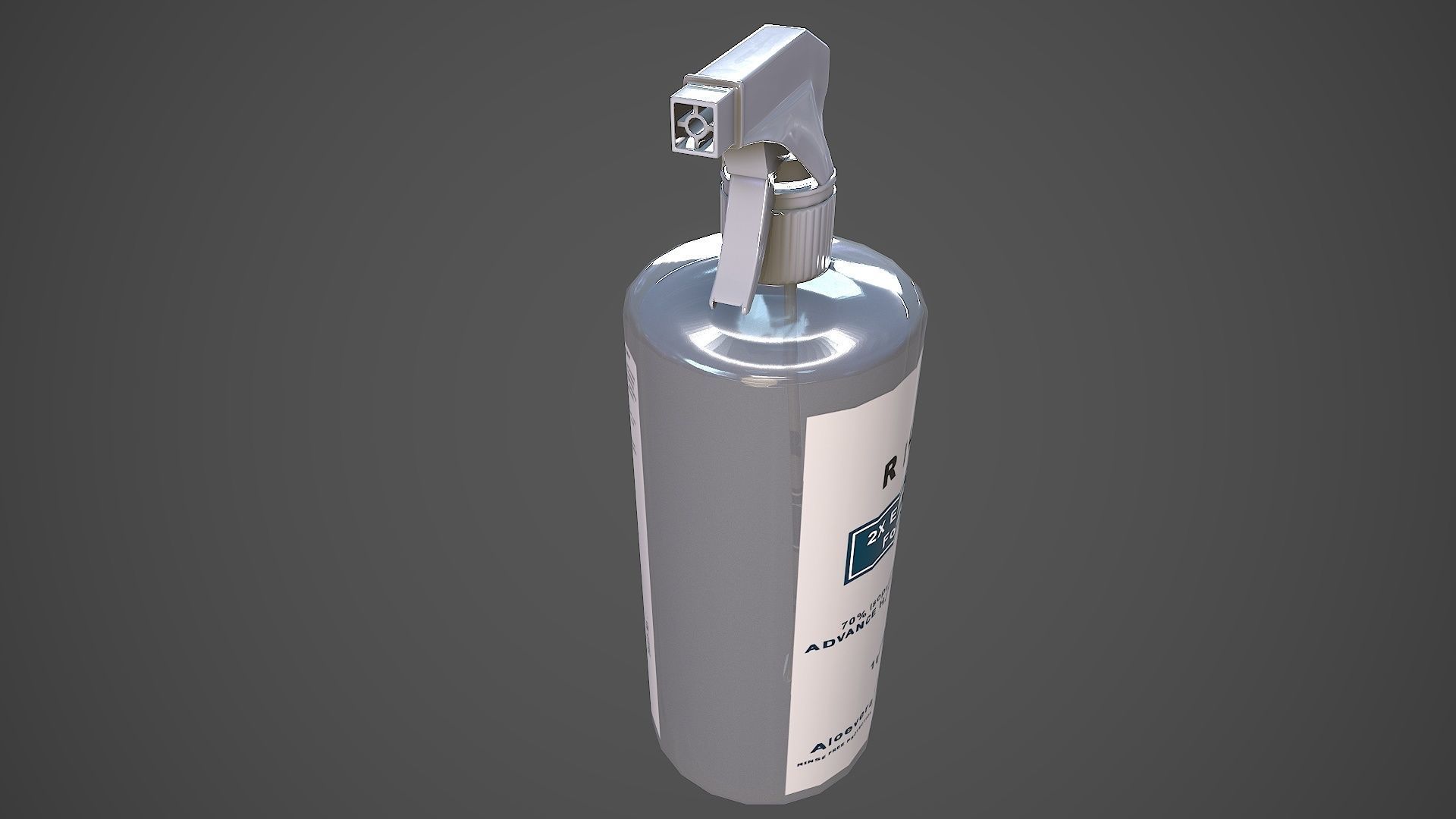 Sanitizer Bottle Spray Low-poly 3D model_8