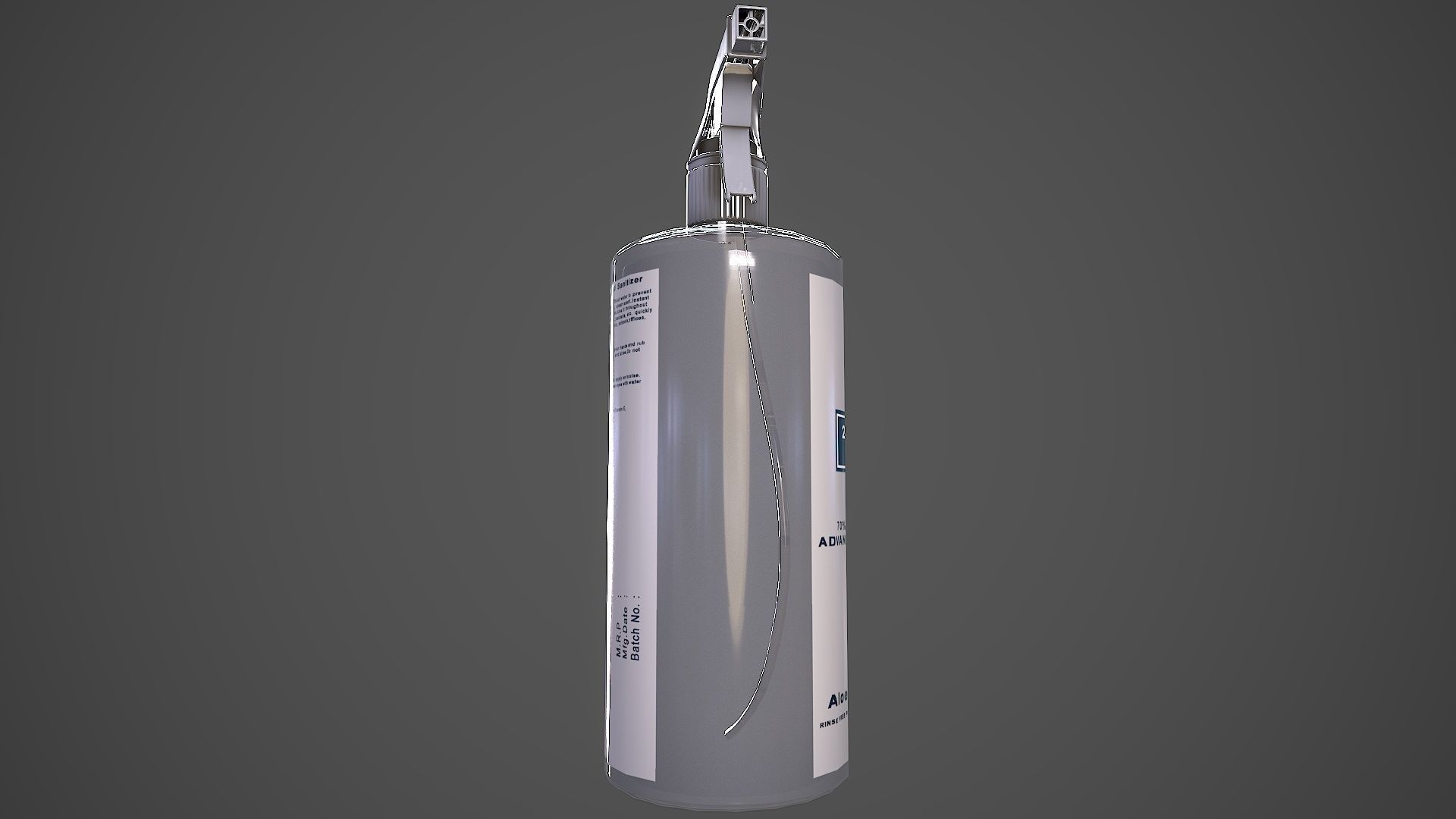 Sanitizer Bottle Spray Low-poly 3D model_3