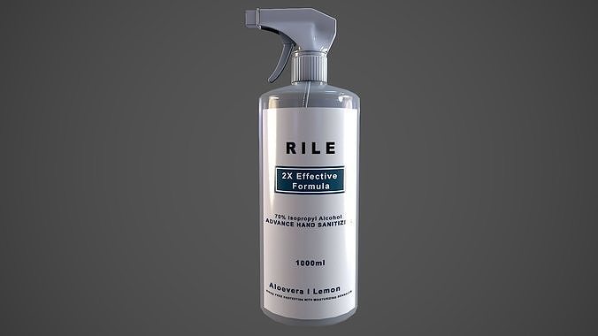 Sanitizer Bottle Spray Low-poly 3D model