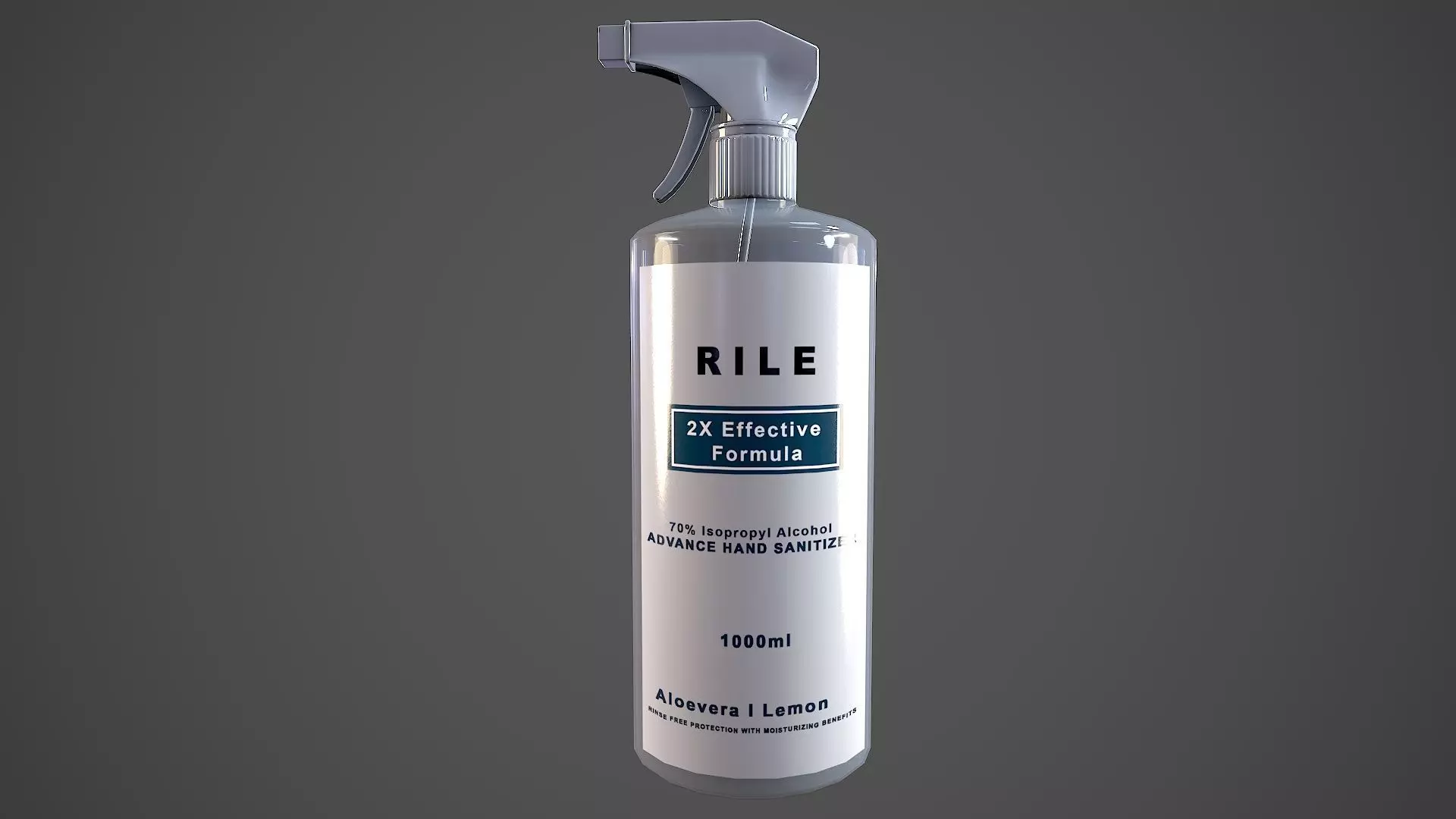 Sanitizer Bottle Spray Low-poly 3D model_0