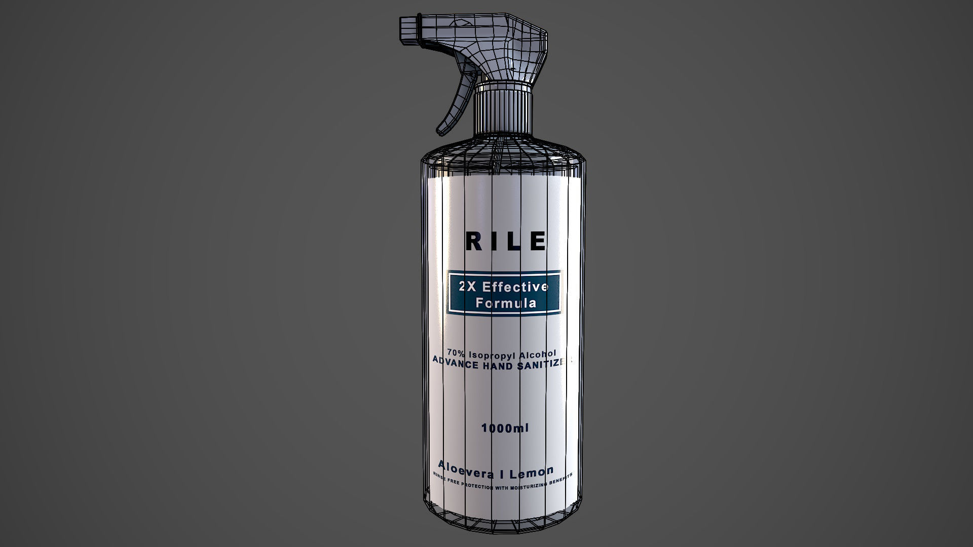 Sanitizer Bottle Spray Low-poly 3D model_11