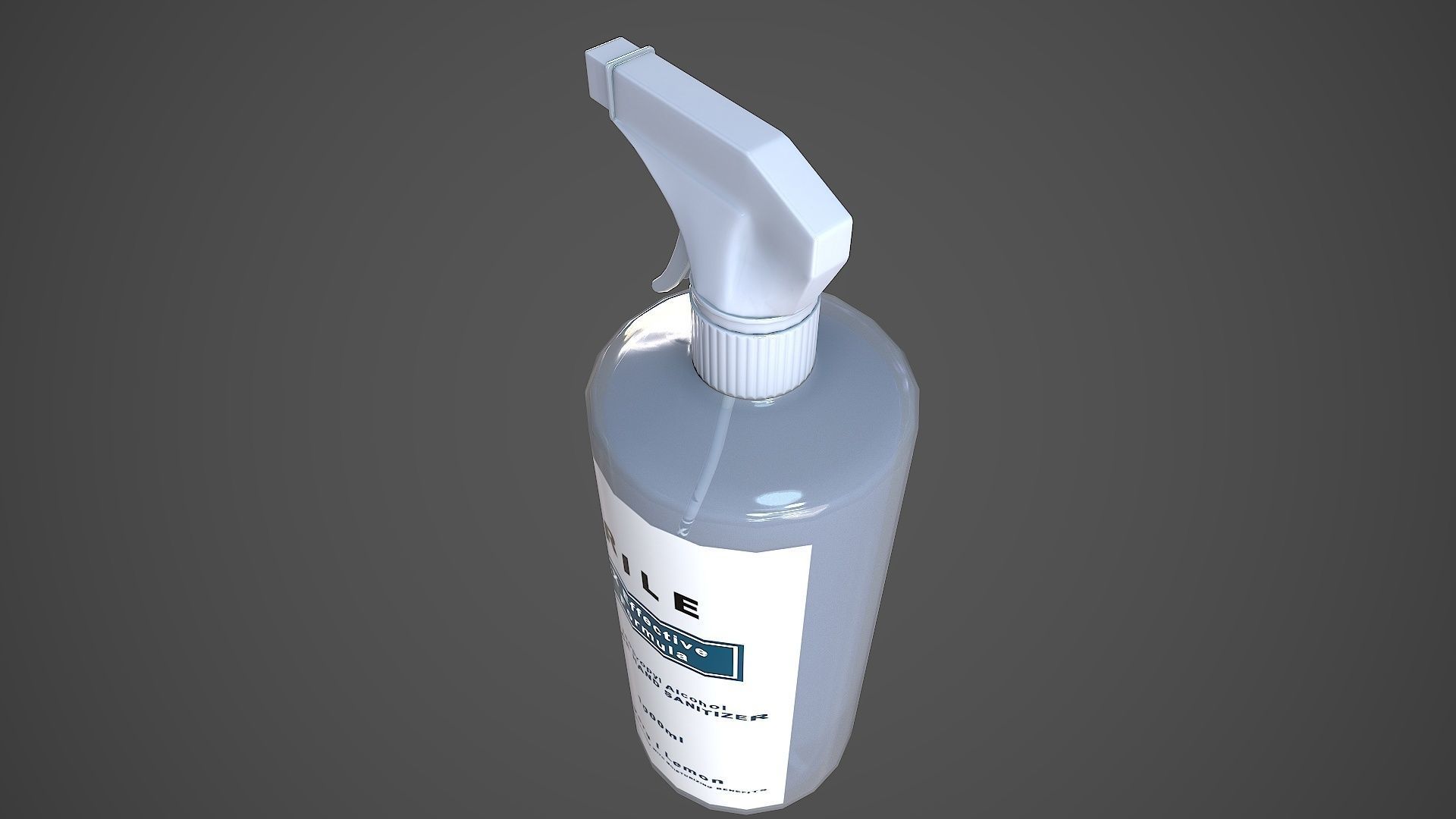 Sanitizer Bottle Spray Low-poly 3D model_10