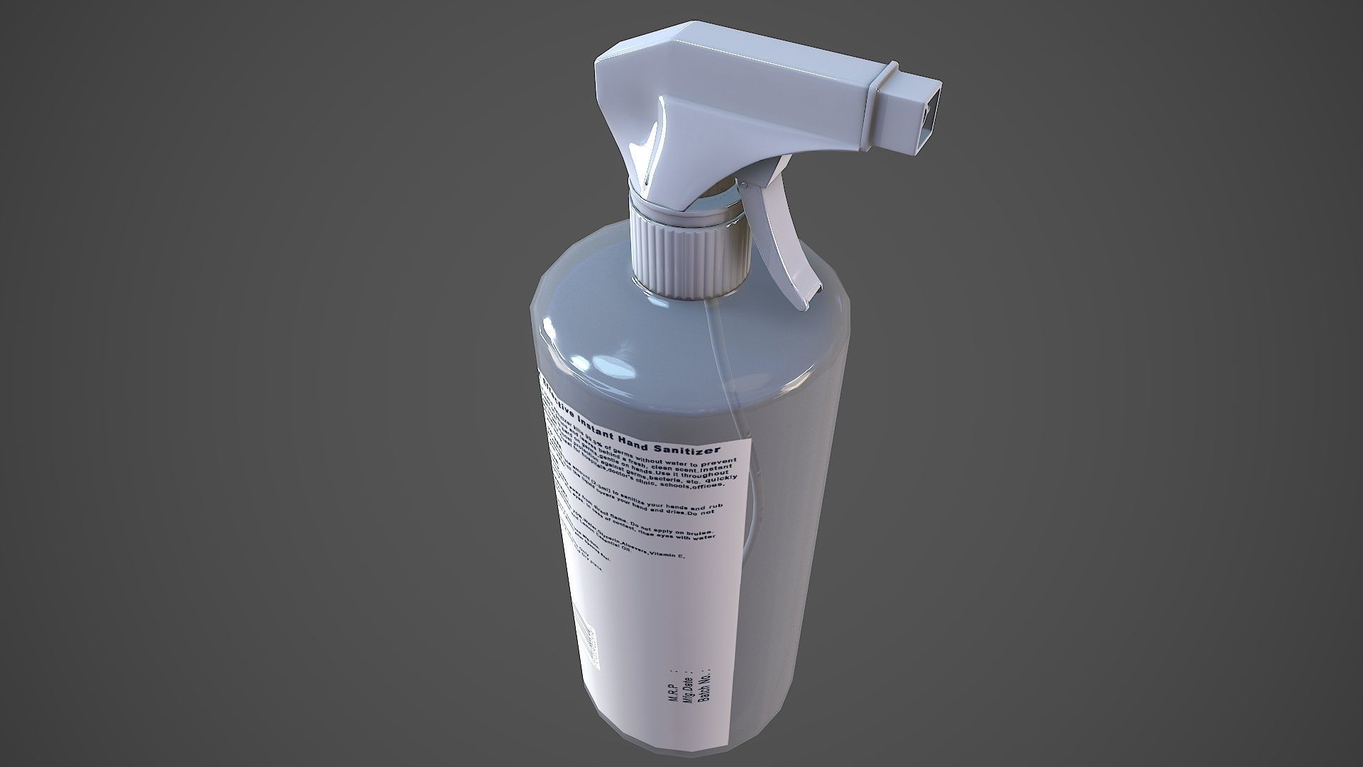 Sanitizer Bottle Spray Low-poly 3D model_9