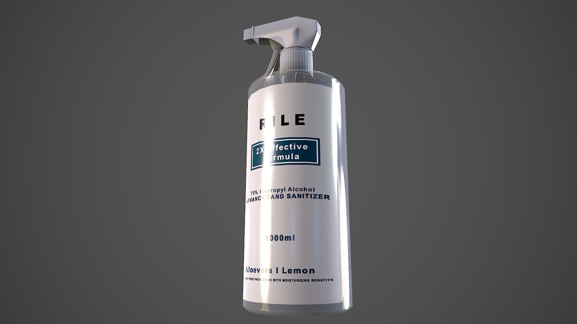 Sanitizer Bottle Spray Low-poly 3D model_6