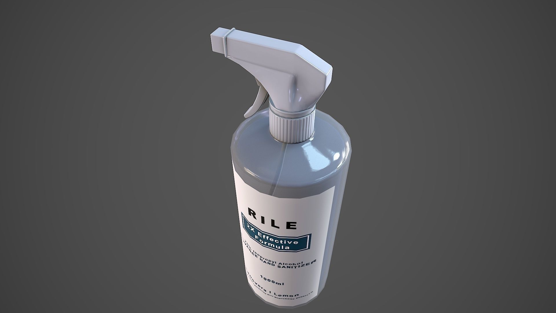 Sanitizer Bottle Spray Low-poly 3D model_7