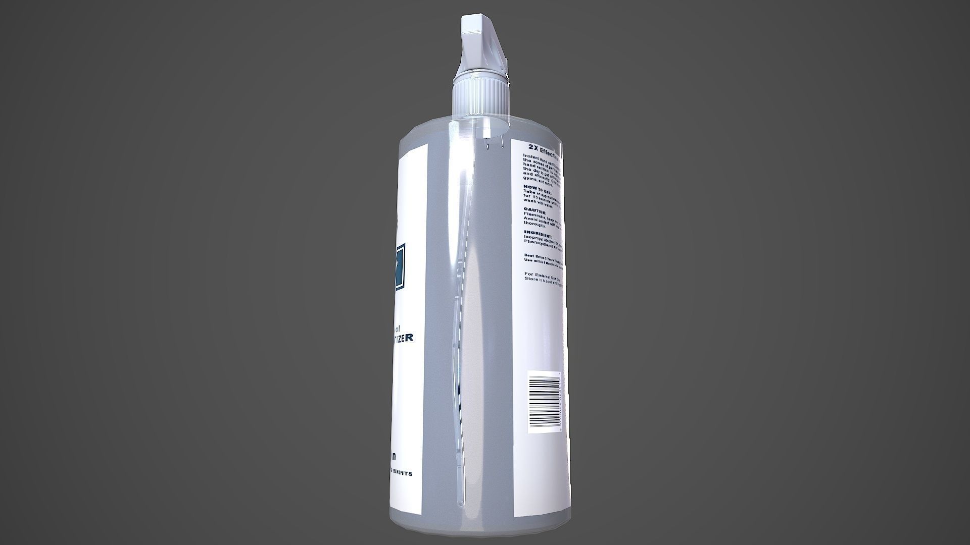 Sanitizer Bottle Spray Low-poly 3D model_5
