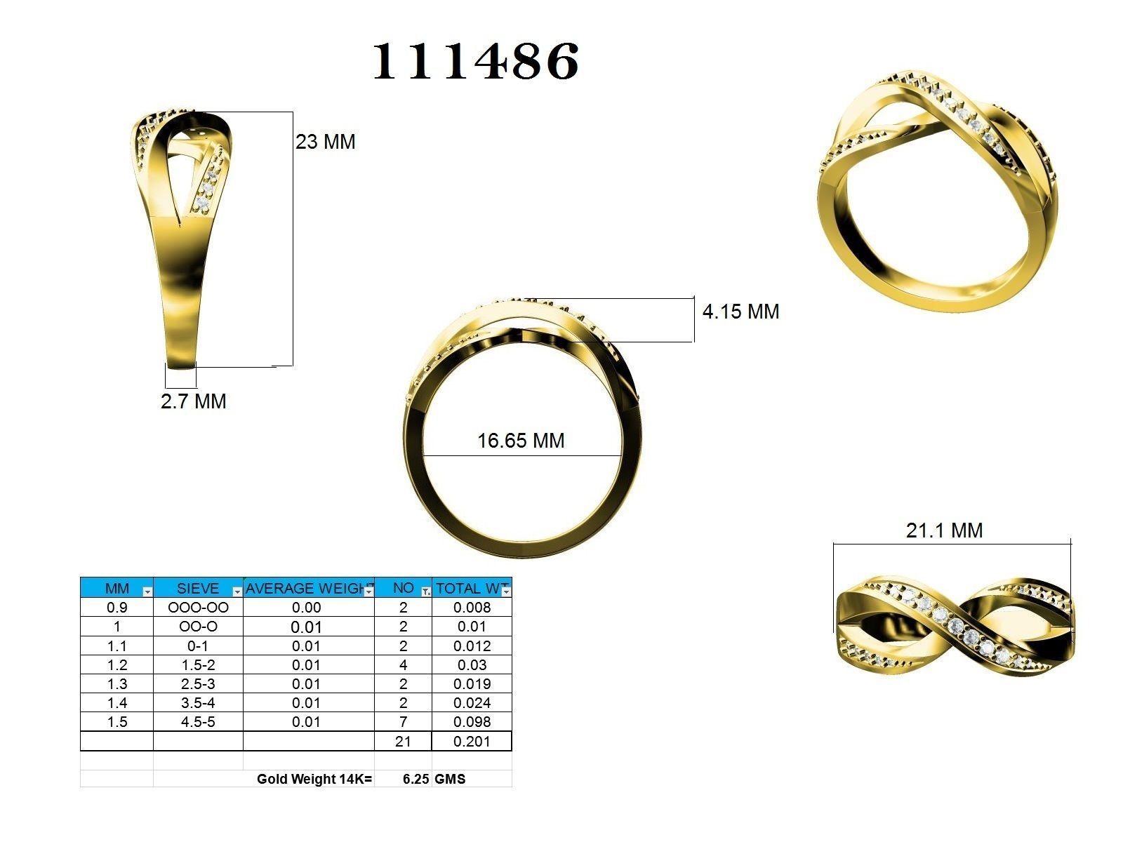 Ring - 111486 3D print model_12