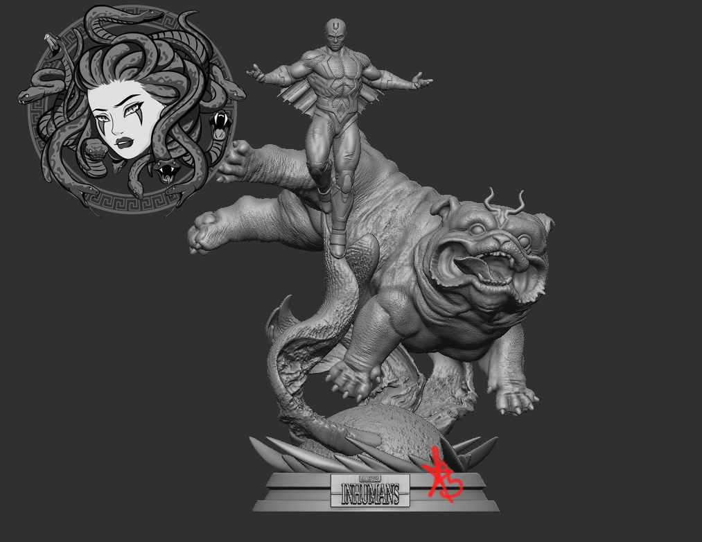 BLACKBOLT AND LOCKJAW BY CREATIVE GEEK MB 3D print model_1