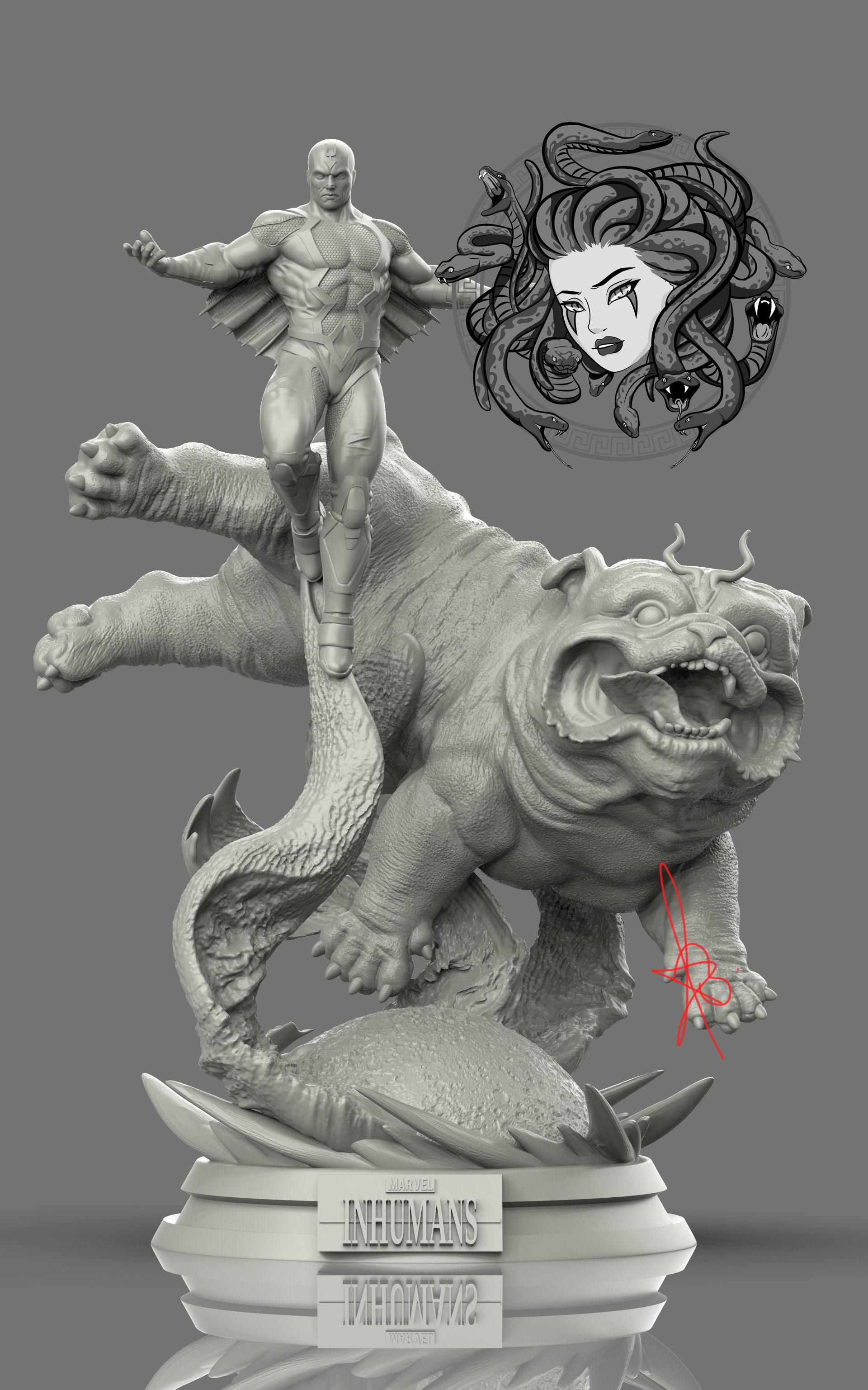 BLACKBOLT AND LOCKJAW BY CREATIVE GEEK MB 3D print model_8